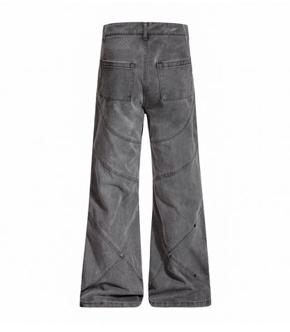 GREY PANEL DENIM